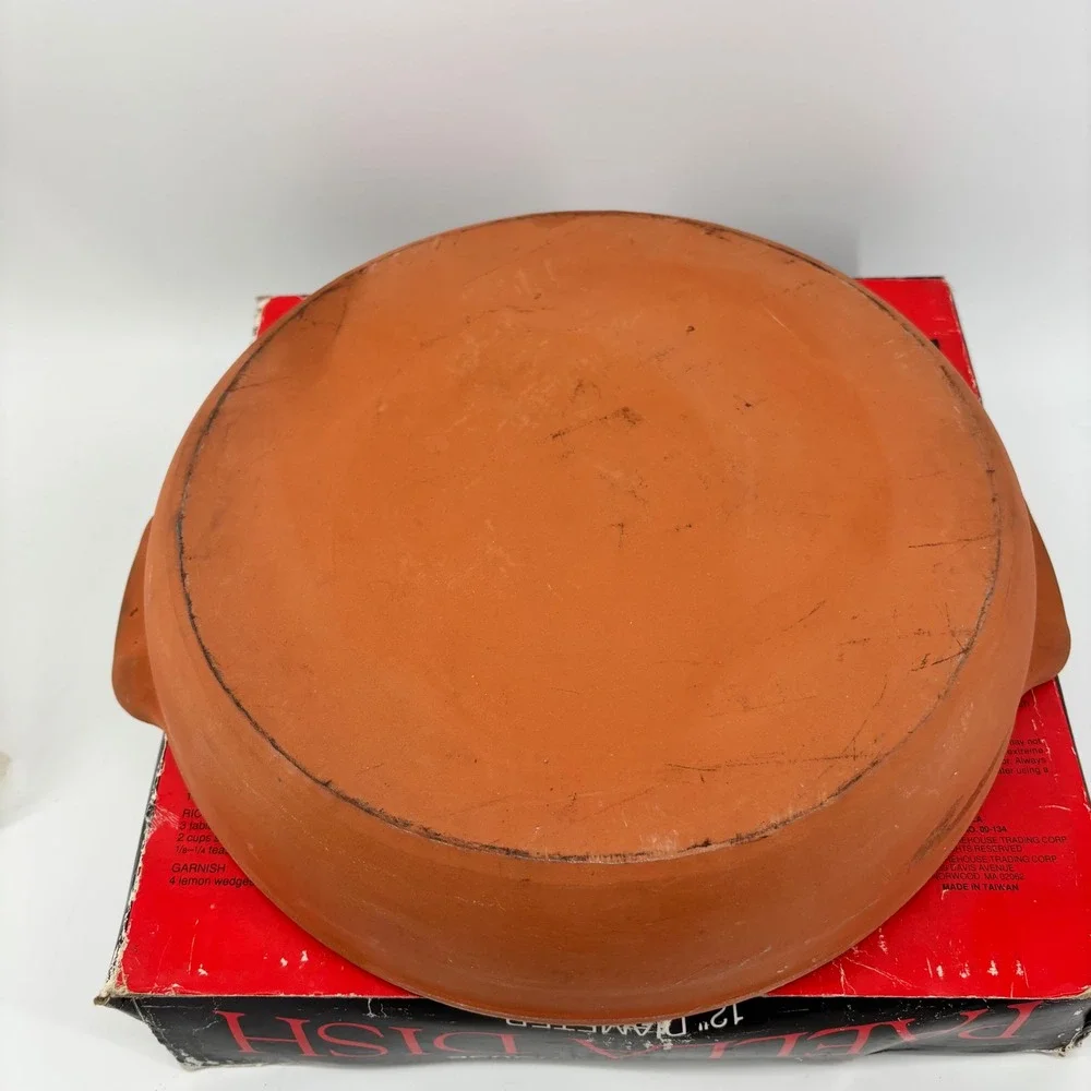 Boston Warehouse 12‎ Inch Terra Cotta Paella Dish Vintage 1992 Cazuela 09-134